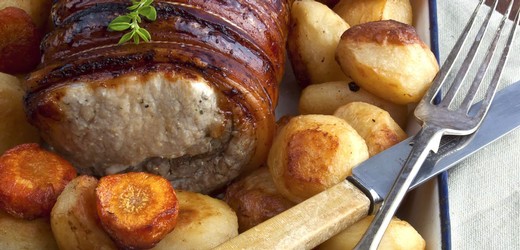 Roasted Pork Loin with Herbs and Potatoes